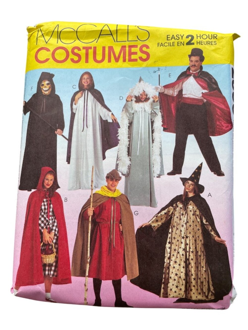McCalls 2853 Pattern All Sizes Capes & Tunic Riding Hood Robin Witch Reaper CUT